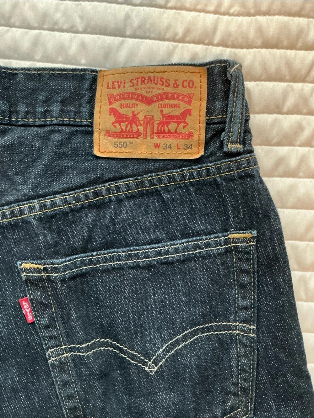 Levi's Men's Straight Jeans in Dark Blue Denim (2)